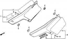 SIDE COVER for мотоцикла HONDA XR250R A1982 year 