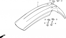 FRONT FENDER for мотоцикла HONDA XR250R A1995 year 