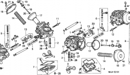 CARBURETOR / COMPONENT PARTS для мотоцикла HONDA ST1100 AC2000 г. 