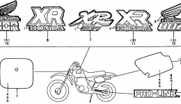 MARK for мотоцикла HONDA XR80R A1987 year 