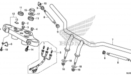 Румпель (рукоятка управления) / (2) для мотоцикла HONDA VT750C2B AC2014 г. 