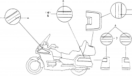 STRIPE (SE) for мотоцикла HONDA GL1500SE AC1992 year 