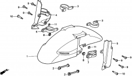 FRONT FENDER for мотоцикла HONDA CBR900RR A1996 year 
