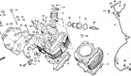 FRONT CYLINDER for мотоцикла HONDA VT800C A1988 year 