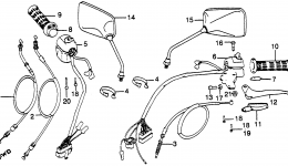 CONTROL LEVERS / SWITCHES / CABLES for мотоцикла HONDA CB450SC A1983 year 