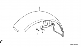 FRONT FENDER for мотоцикла HONDA VT600C A1996 year 