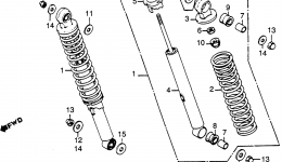 REAR SHOCK ABSORBER for мотоцикла HONDA CB125S A1980 year 
