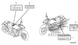 LABEL for мотоцикла HONDA VT750C AC/B2008 year 