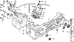 CRANKCASE / OIL PUMP for мотоцикла HONDA NU50M A1982 year 