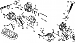 CARBURETOR (COMPONENT PARTS) for мотоцикла HONDA VF750S A1983 year 