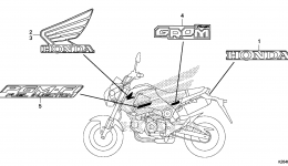 MARK для мотоцикла HONDA GROM125 AC2014 г. 