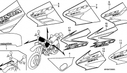 MARKS for мотоцикла HONDA XR650L A2001 year 