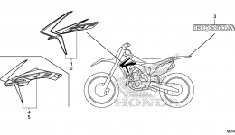 MARK / STRIPE для мотоцикла HONDA CRF450R AC2016 г. 