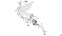 AIR INJECTION CONTROL VALVE для мотоцикла HONDA CBR1000RS AC2014 г. 