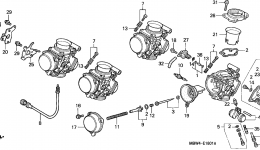 CARBURETOR (COMPONENT PARTS) for мотоцикла HONDA CBR600F4 A2000 year 