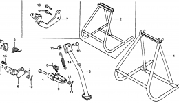 STAND / STEP for мотоцикла HONDA CR80R A1981 year 