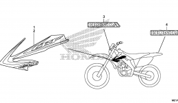 MARK для мотоцикла HONDA CRF450X AC2014 г. 