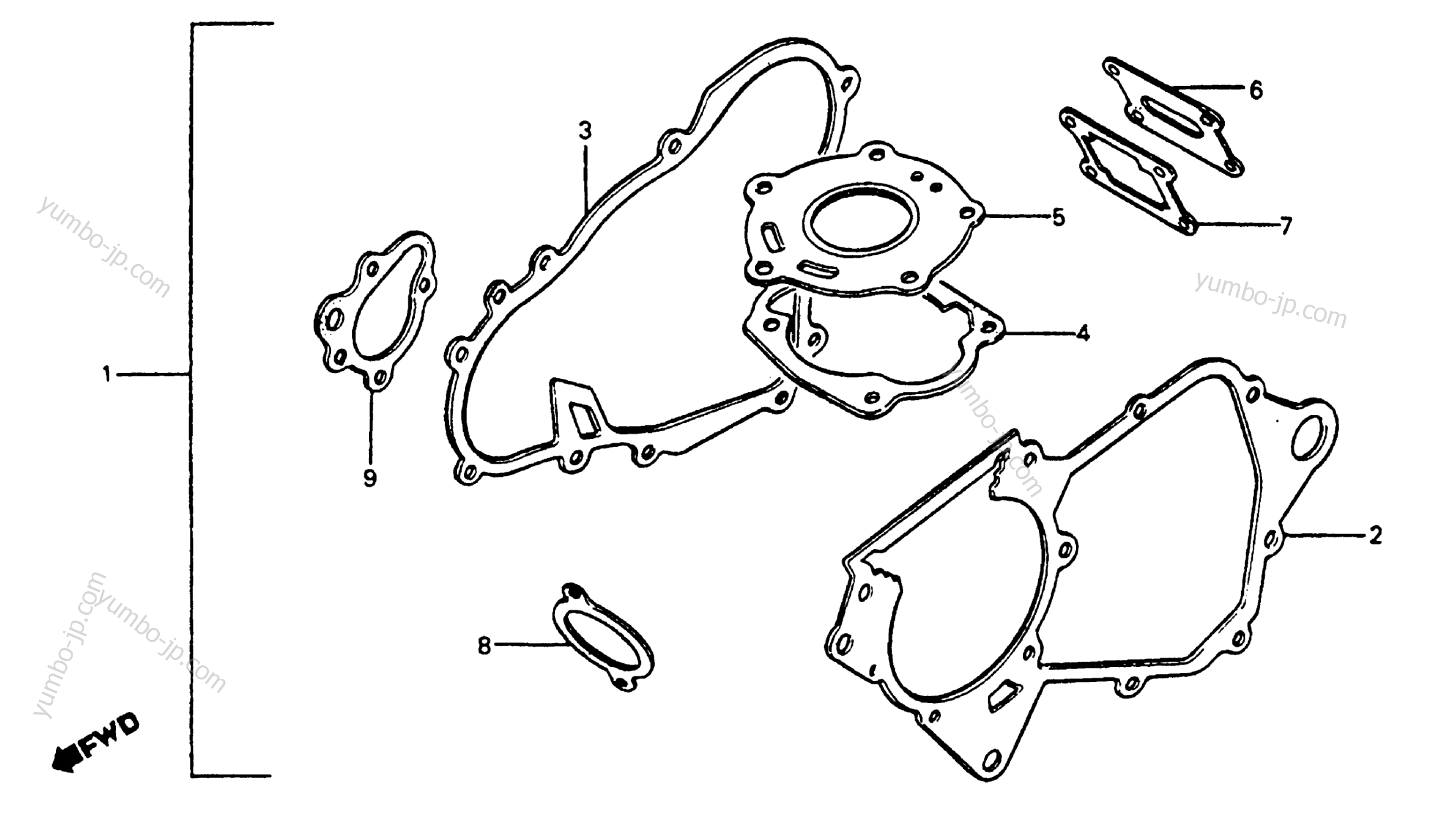 GASKET KIT for motorcycles HONDA CR125R A 1983 year