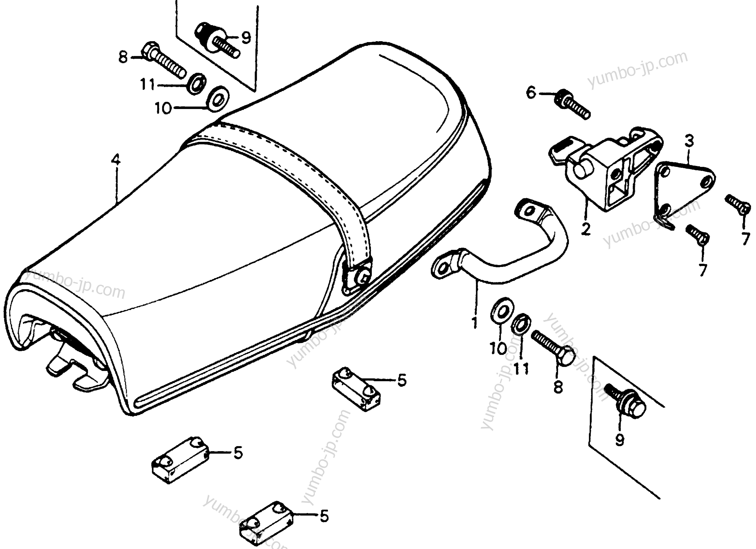 SEAT for motorcycles HONDA CB125S A 1978 year