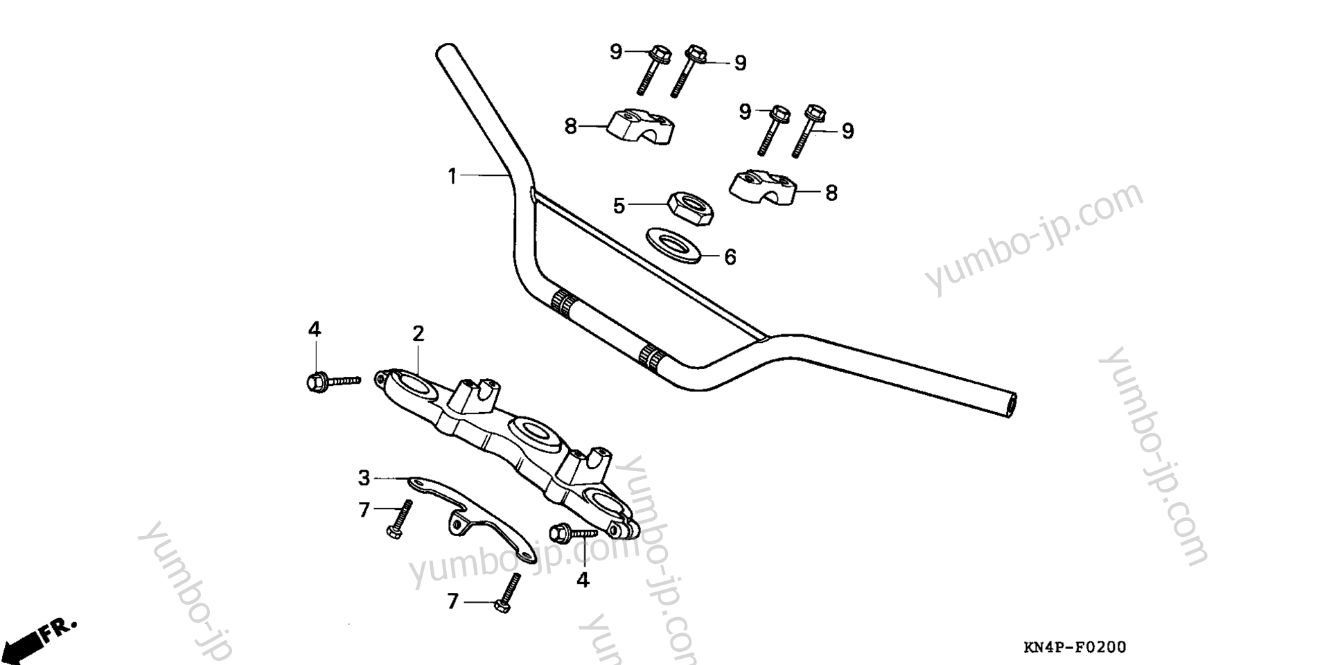 HANDLEBAR for motorcycles HONDA XR100R A 2002 year