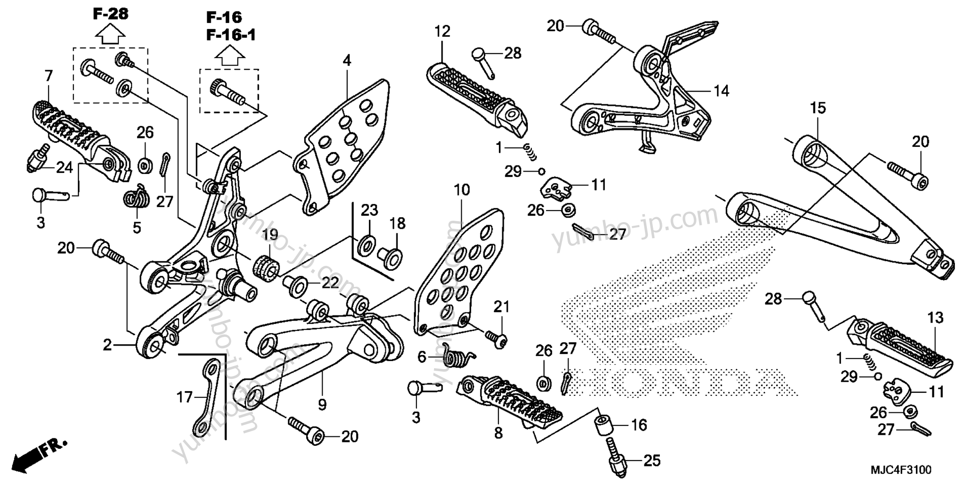 STEP for motorcycles HONDA CBR600RR 2A 2013 year