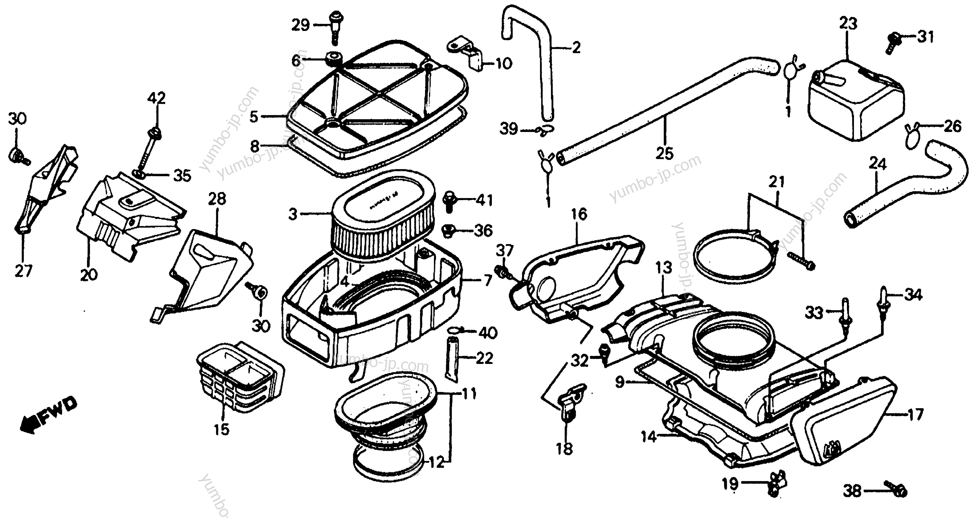 AIR CLEANER for motorcycles HONDA VF700C AC 1985 year