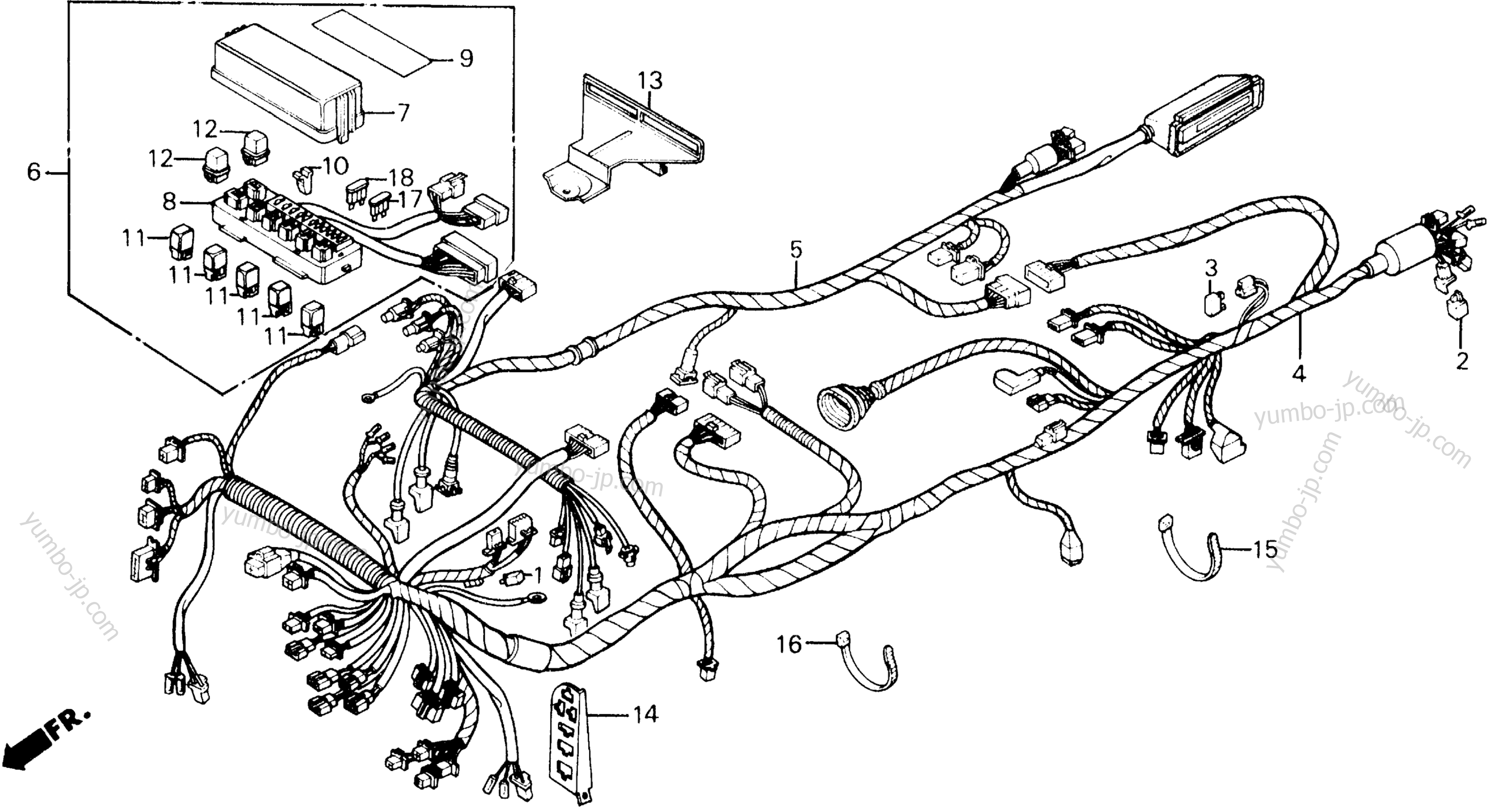 Проводка для мотоциклов HONDA GL1200SEI AC 1986 г.