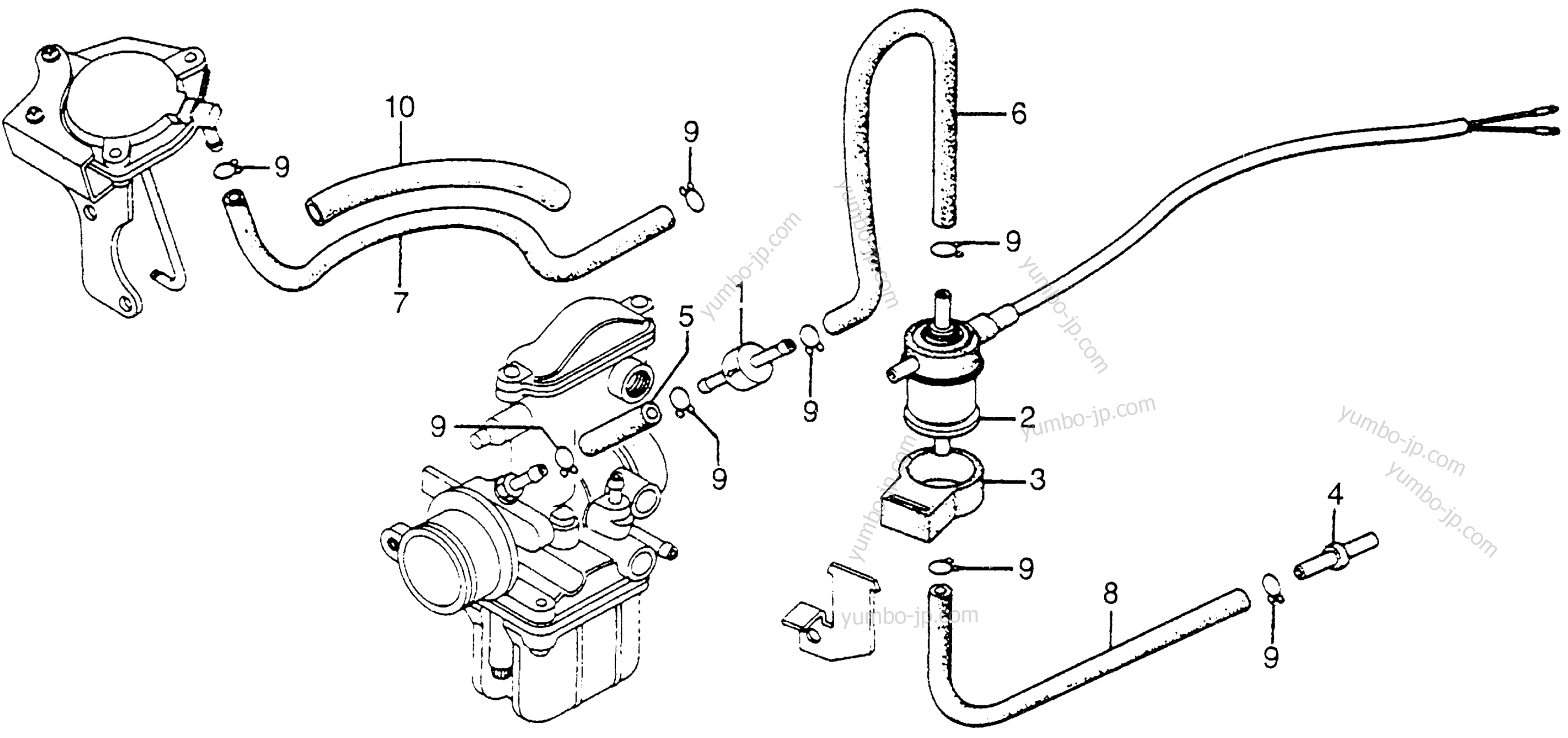 CARBURETOR (SOLENOID VALVE) для мотоциклов HONDA CB750A A 1978 г.