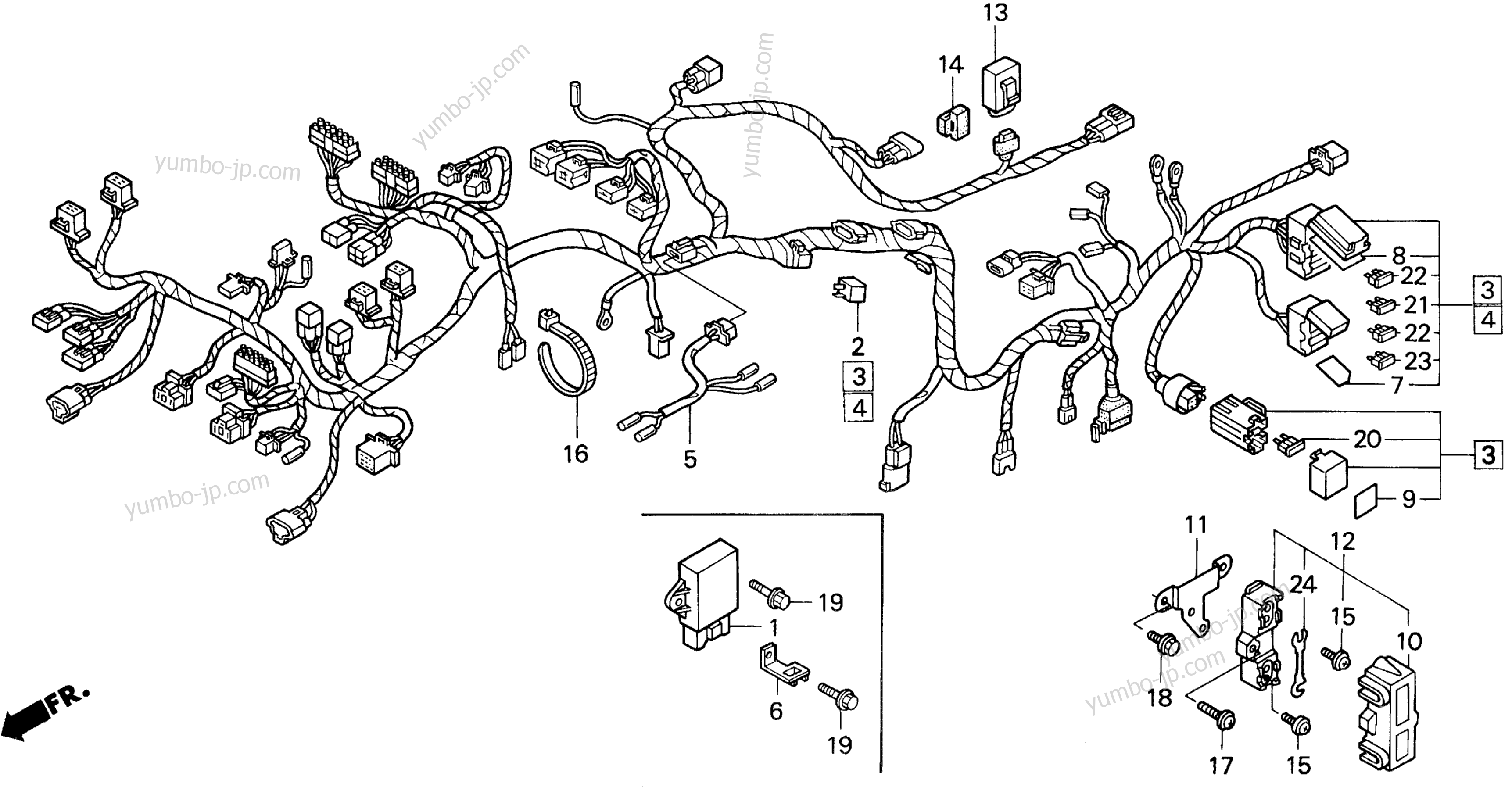 WIRE HARNESS for motorcycles HONDA ST1100A A 1995 year