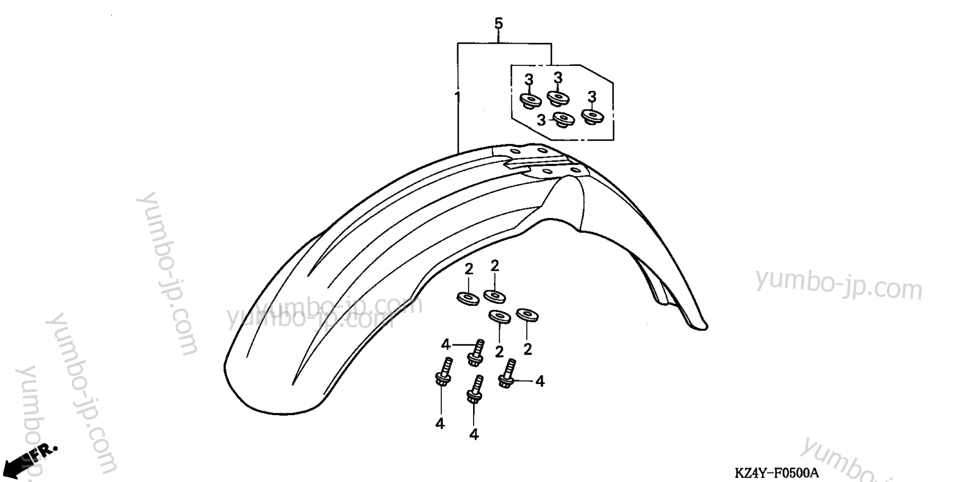 FRONT FENDER для мотоциклов HONDA CR125R A 2000 г.