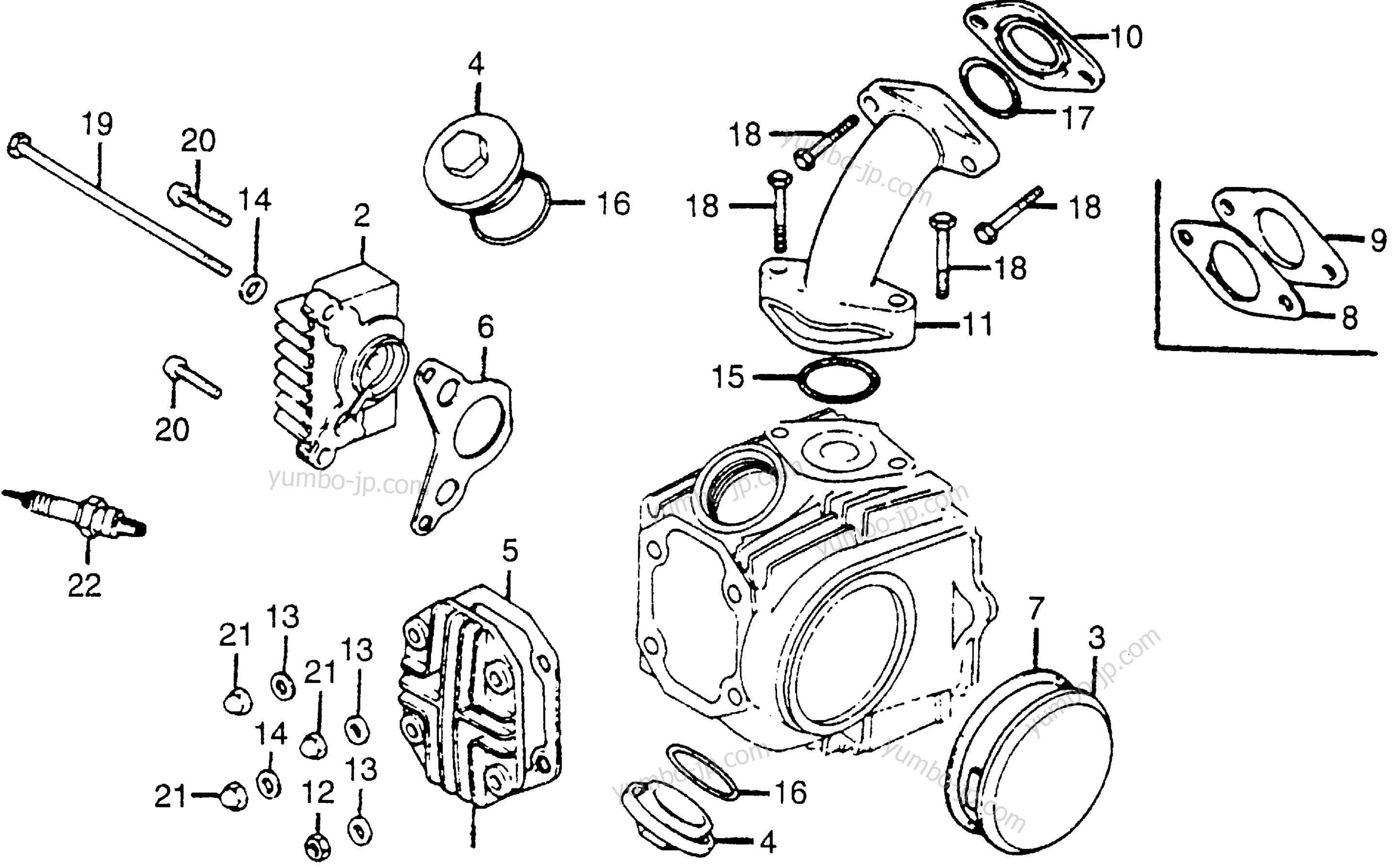 CYLINDER HEAD COVER for motorcycles HONDA CT70 A 1981 year