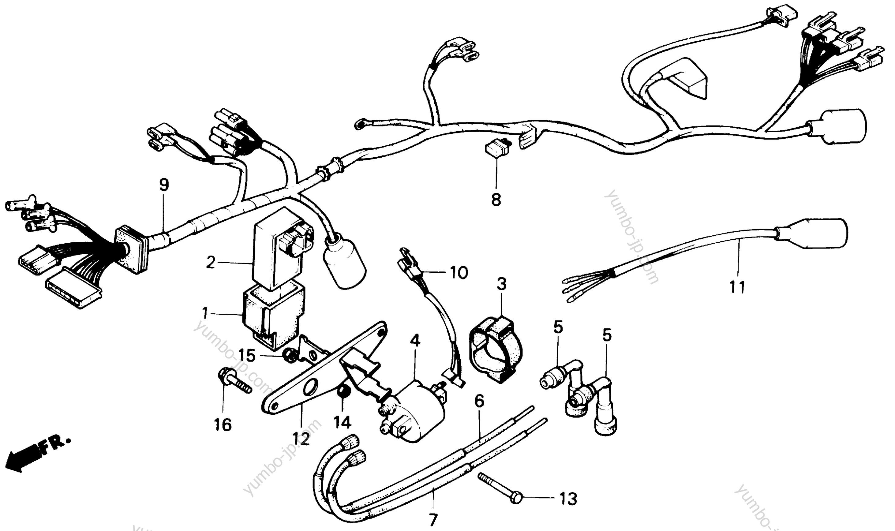 WIRE HARNESS for motorcycles HONDA CMX450C A 1986 year