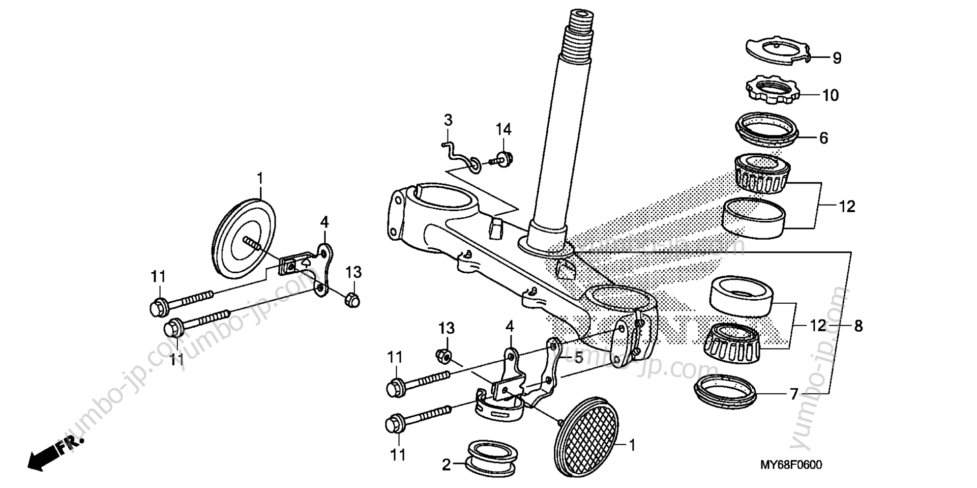 STEERING STEM для мотоциклов HONDA XR650L AC 2015 г.