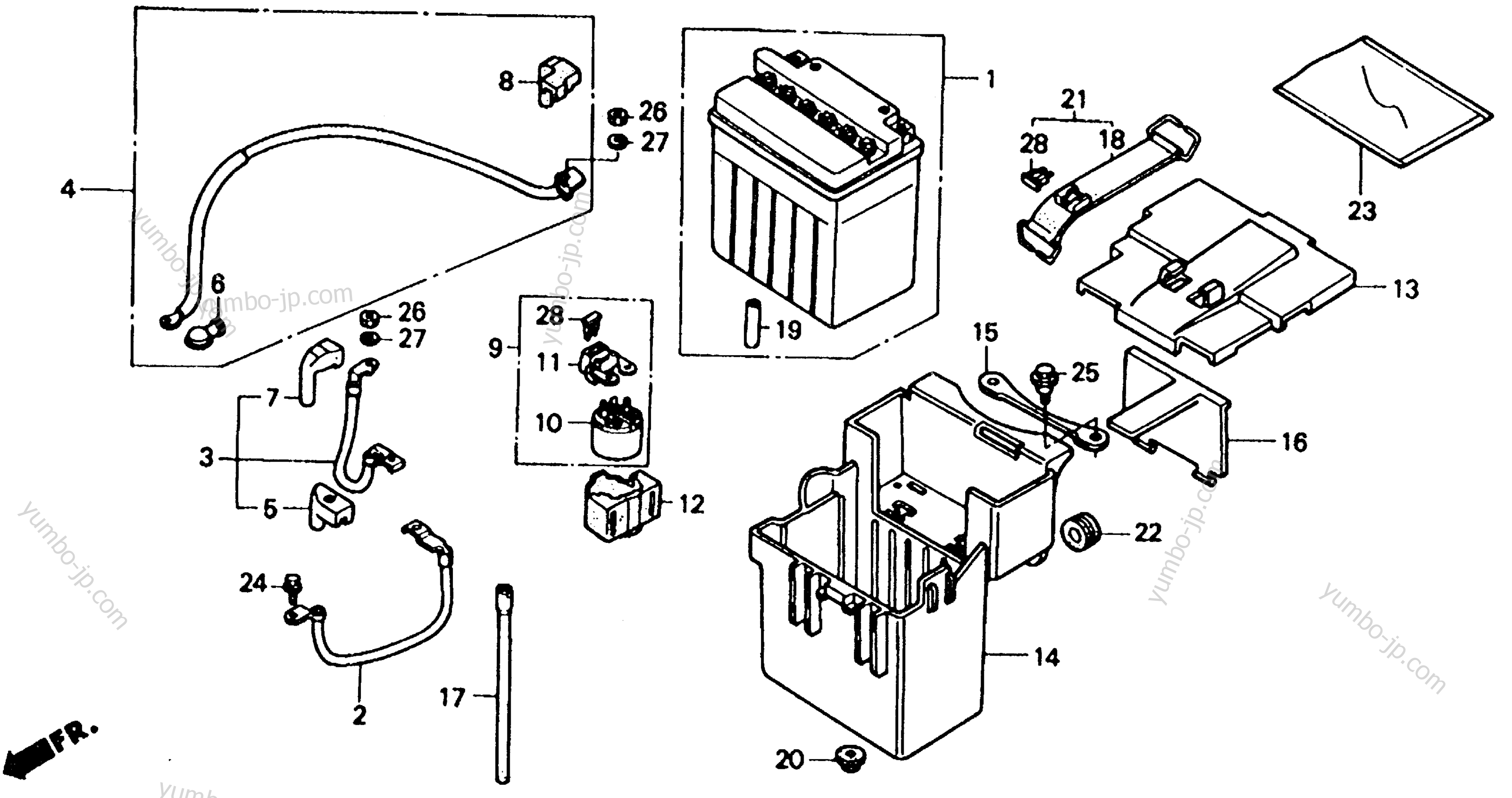 BATTERY for motorcycles HONDA CBR1000F AC 1990 year