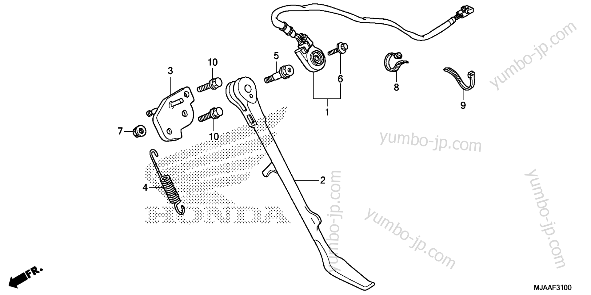 SIDE STAND (1) for motorcycles HONDA VT750CA A 2013 year