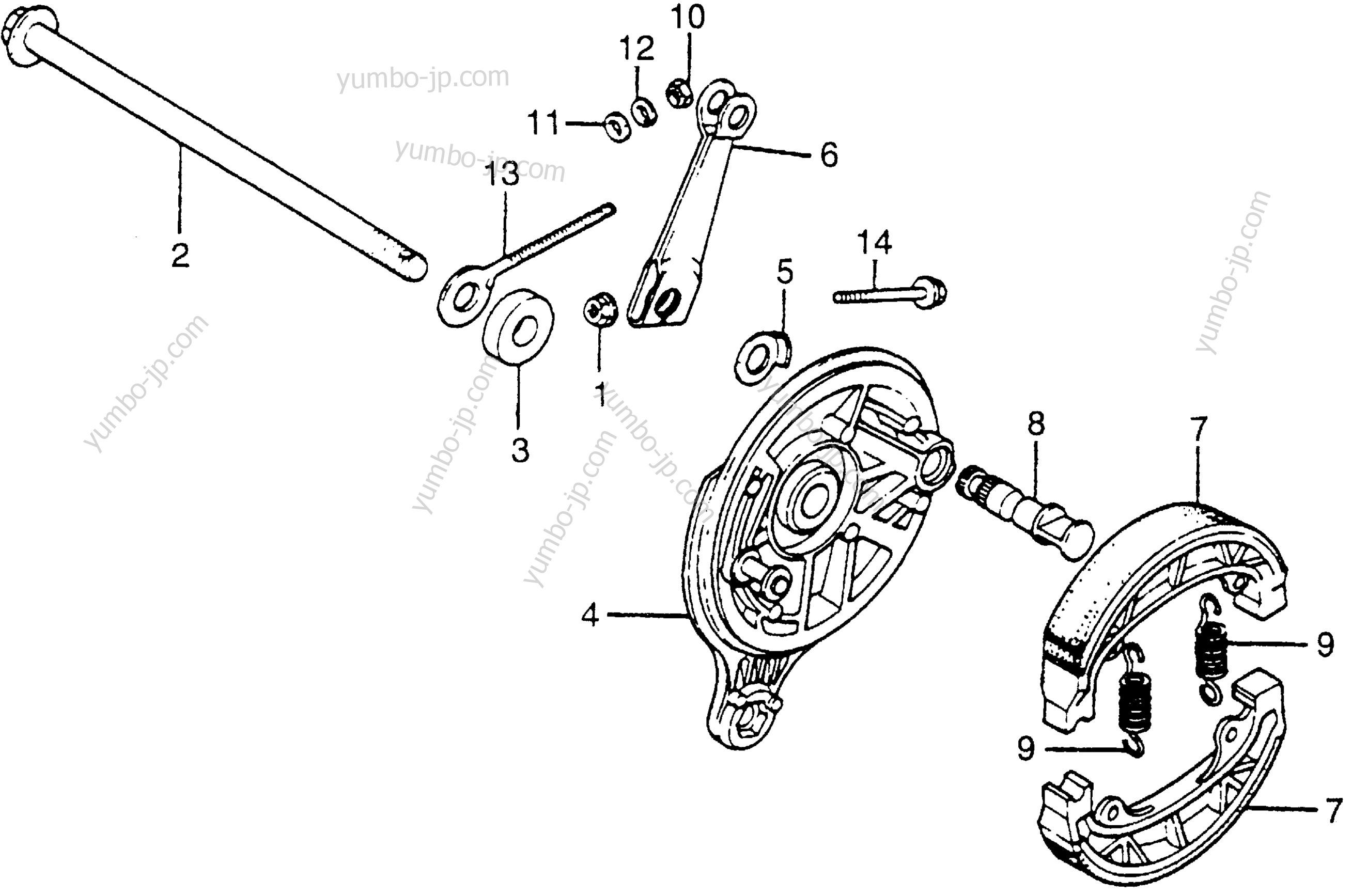 REAR BRAKE PANEL для мотоциклов HONDA CT70 A 1981 г.