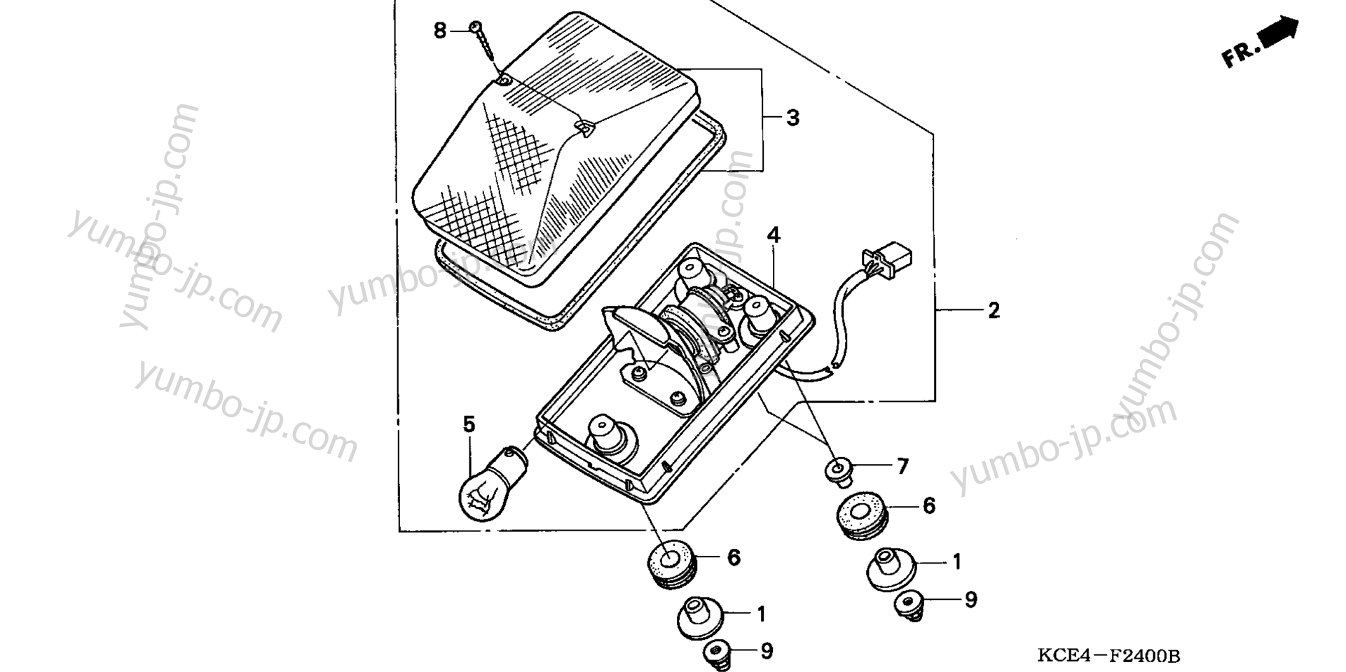 TAILLIGHT для мотоциклов HONDA XR250R AC 2002 г.