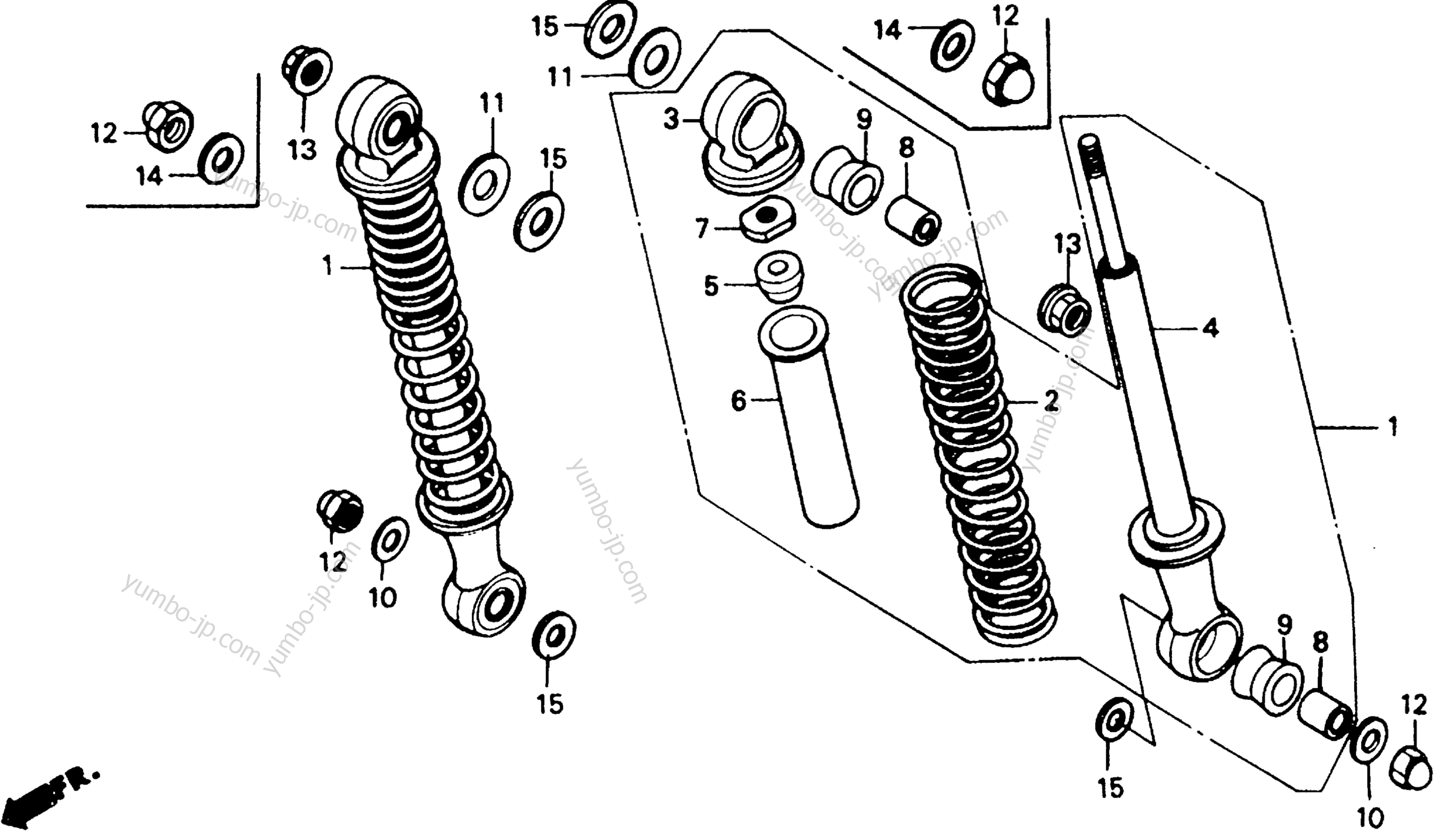 REAR SHOCK ABSORBER for motorcycles HONDA Z50R A 1986 year