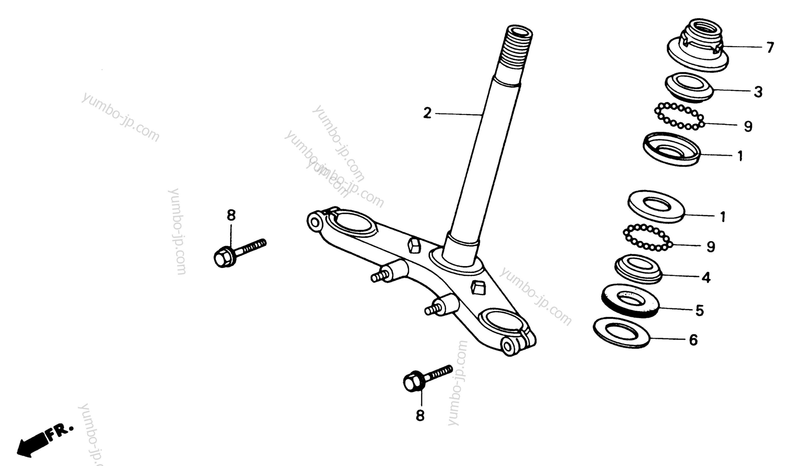 STEERING STEM for motorcycles HONDA NS50F A 1990 year