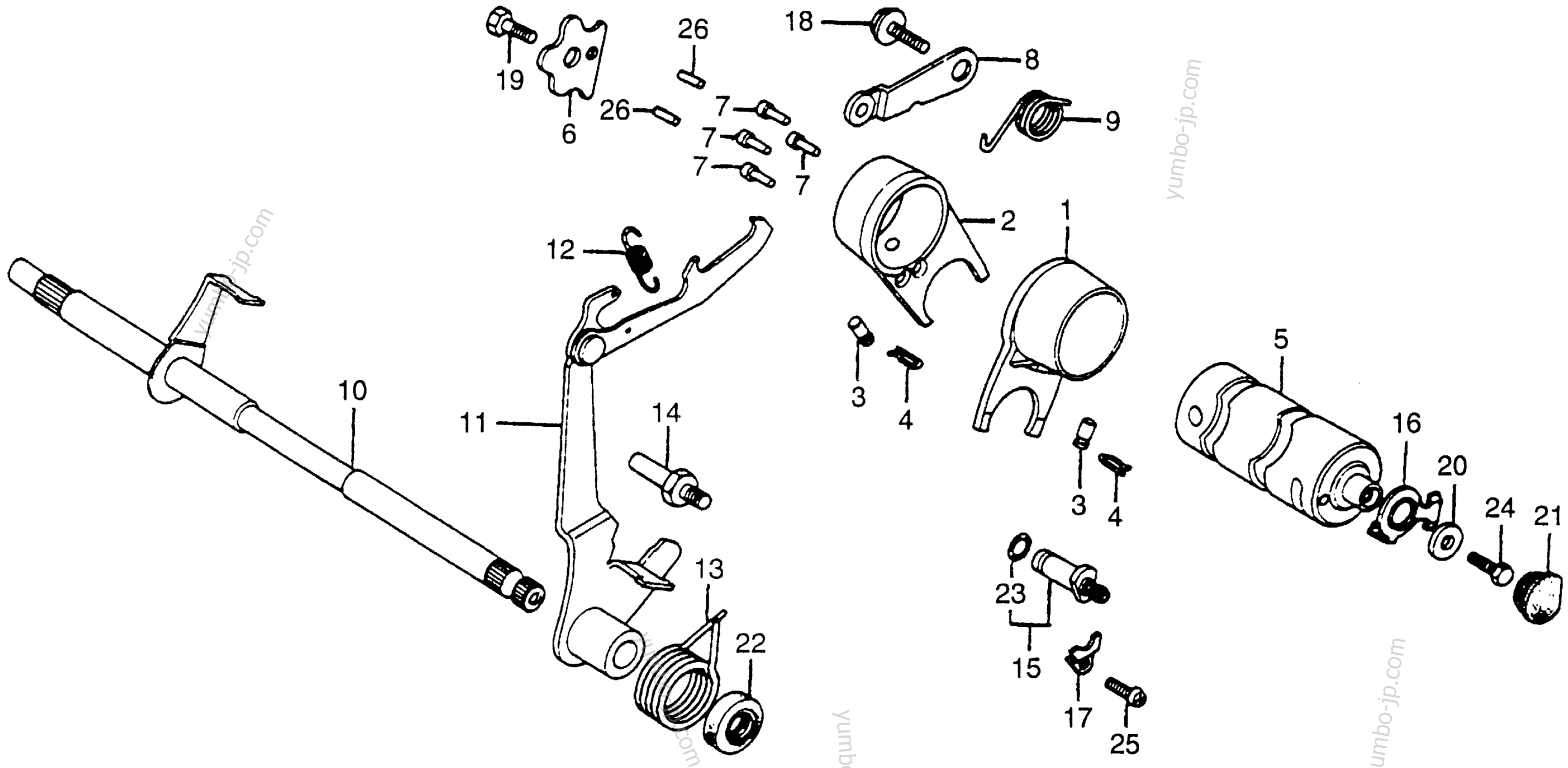 GEARSHIFT DRUM for motorcycles HONDA CT70 A 1982 year