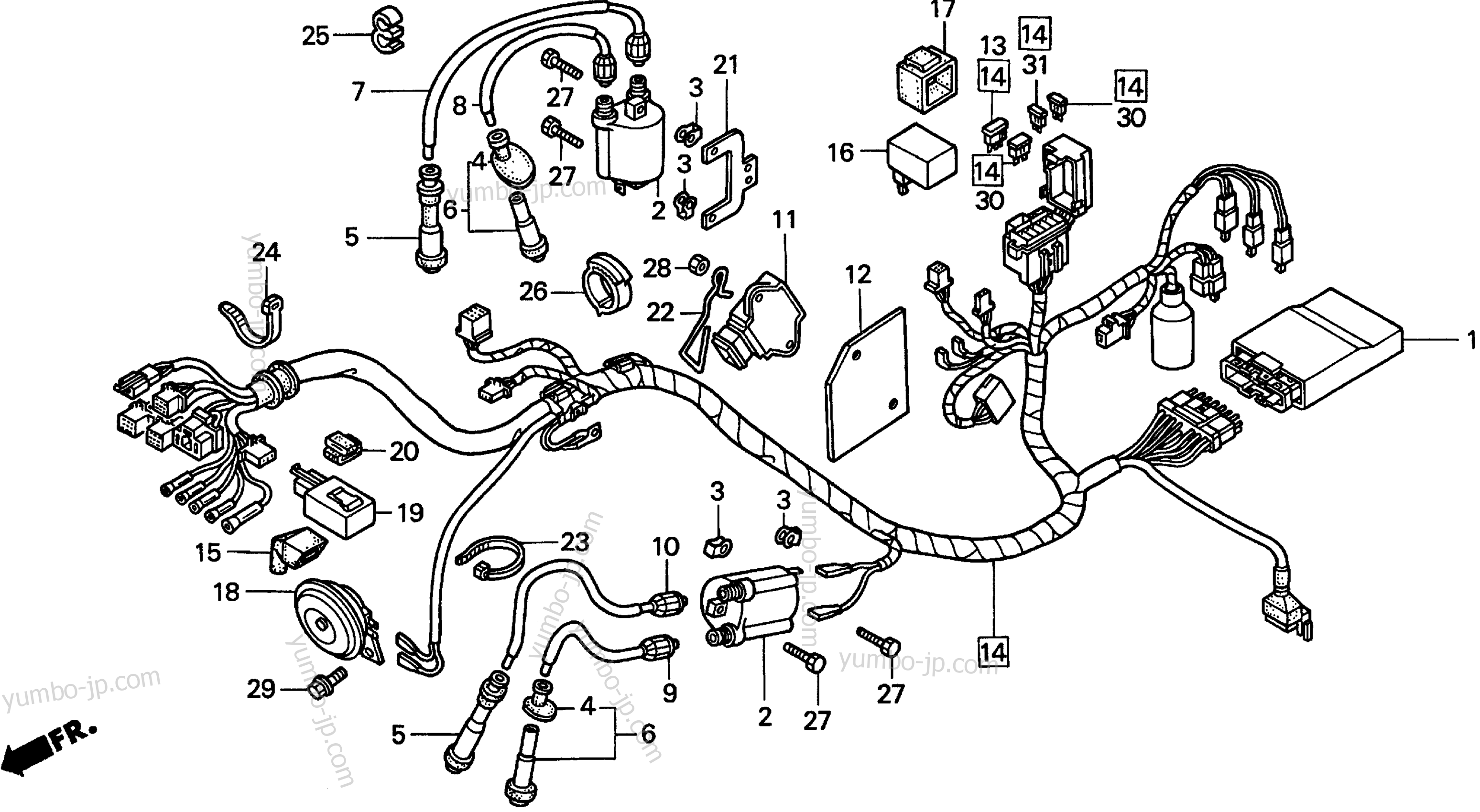Проводка для мотоциклов HONDA VT750CD2 AC 1998 г.