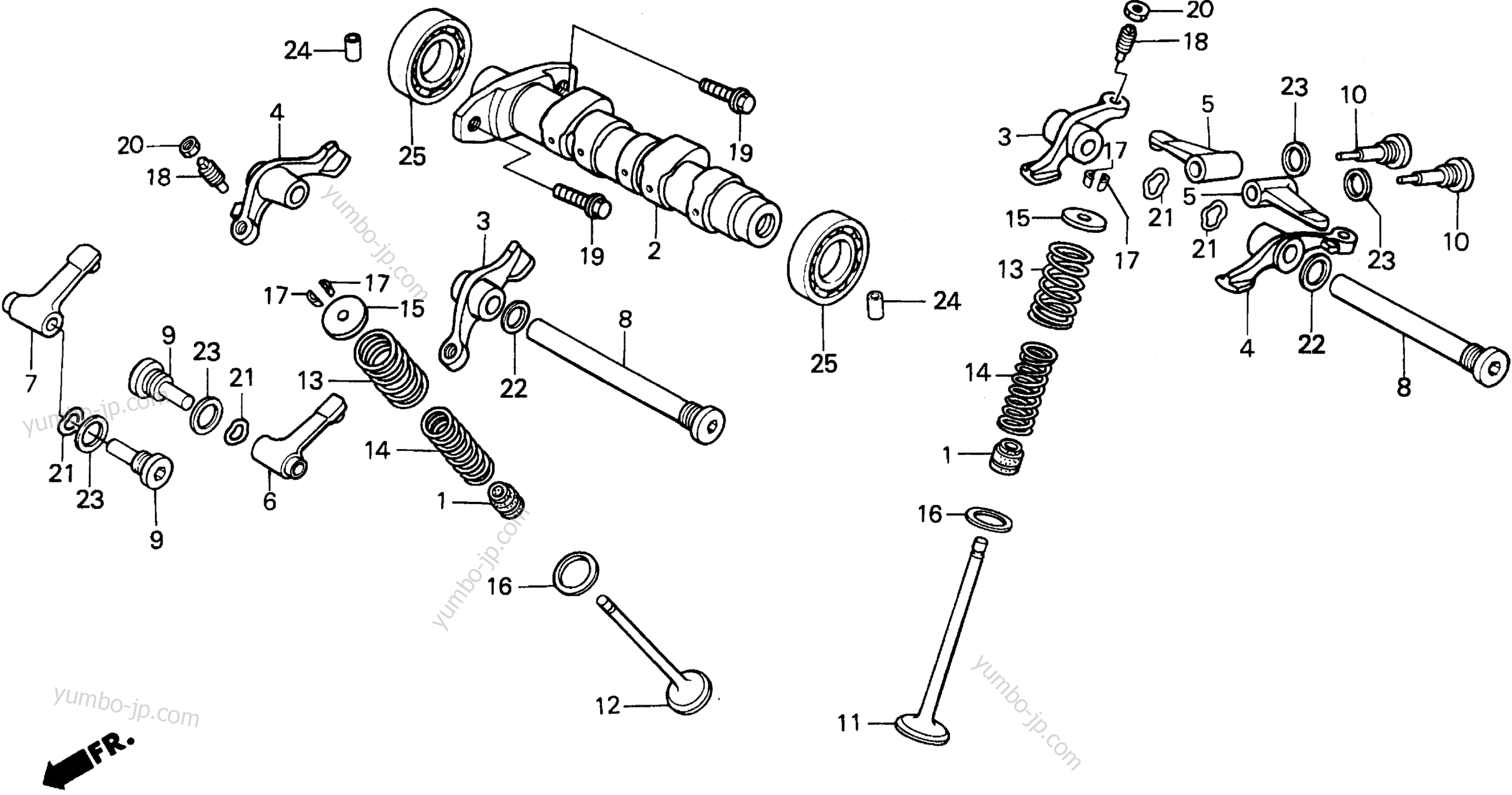 CAMSHAFT for motorcycles HONDA XR250L A 1991 year