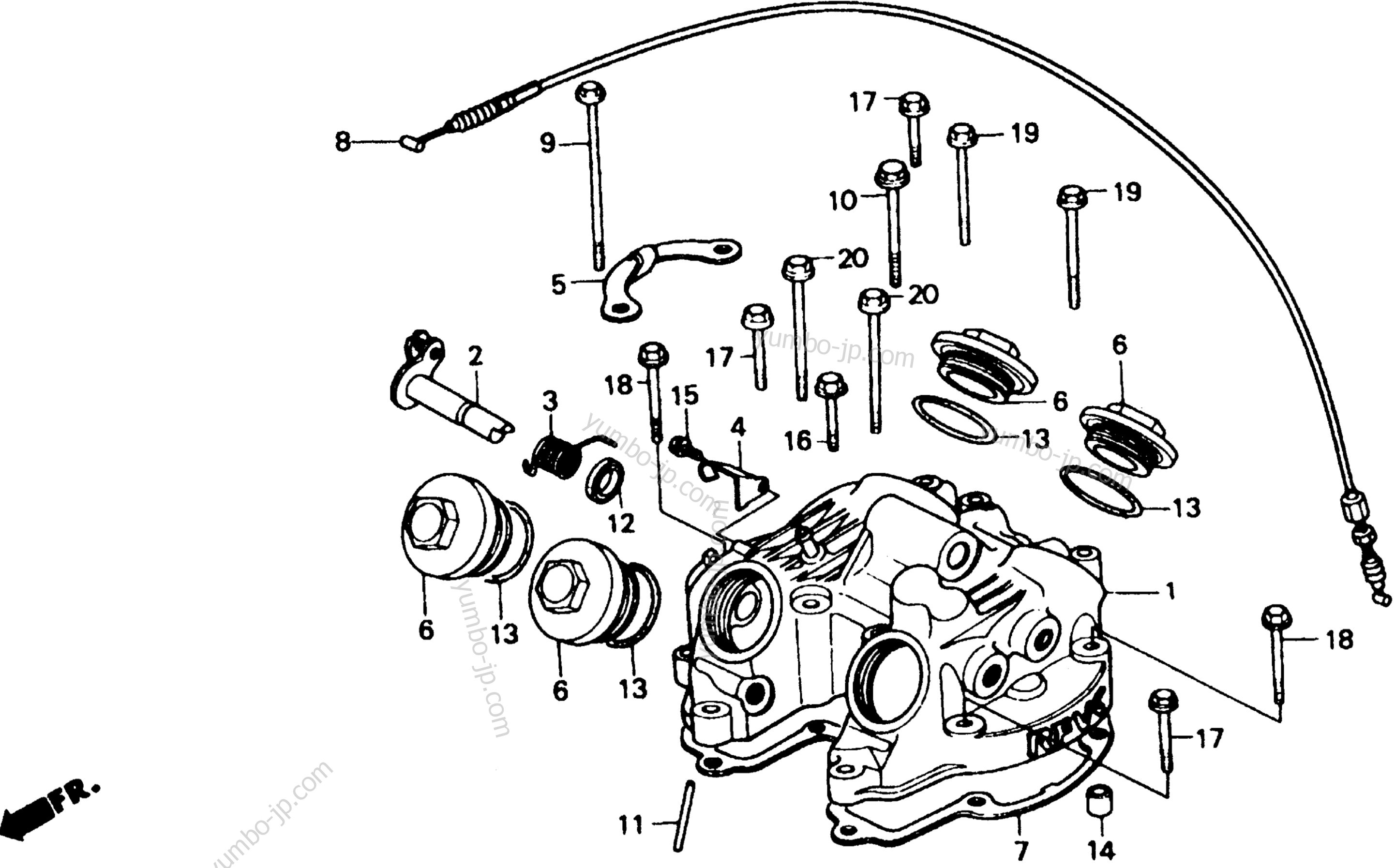 CYLINDER HEAD COVER for motorcycles HONDA XR600R A 1989 year