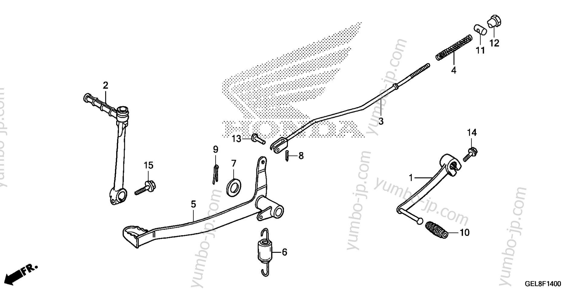 BRAKE PEDAL / KICK STARTER ARM для мотоциклов HONDA CRF50F AC 2014 г.