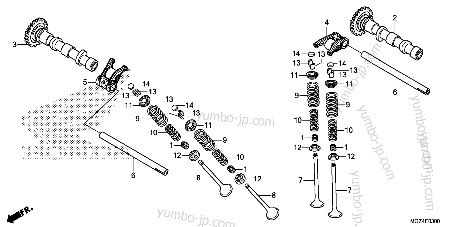 CAMSHAFT / VALVE for motorcycles HONDA CBR500R A 2014 year