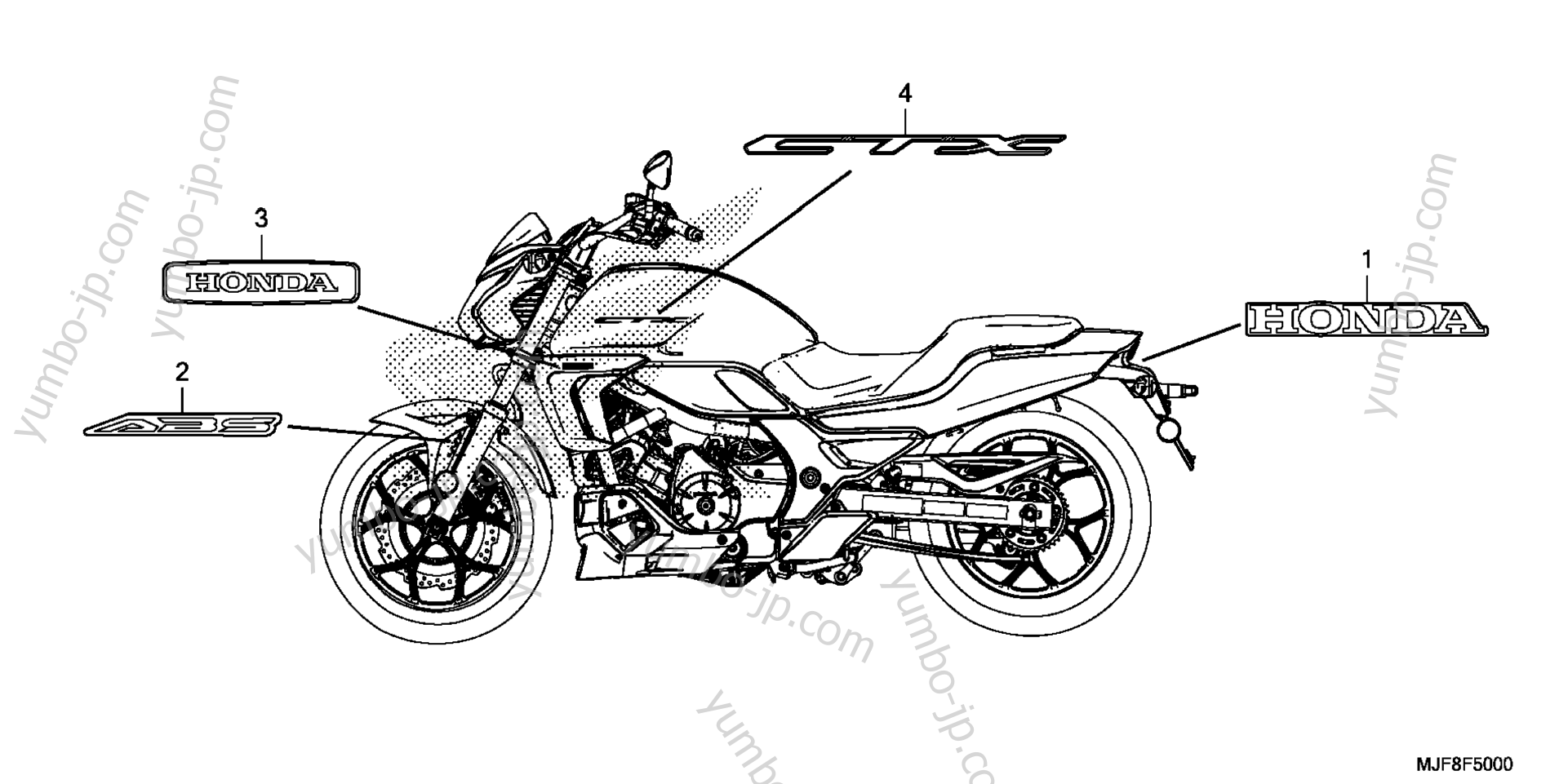 MARK / EMBLEM для мотоциклов HONDA CTX700N AC 2016 г.