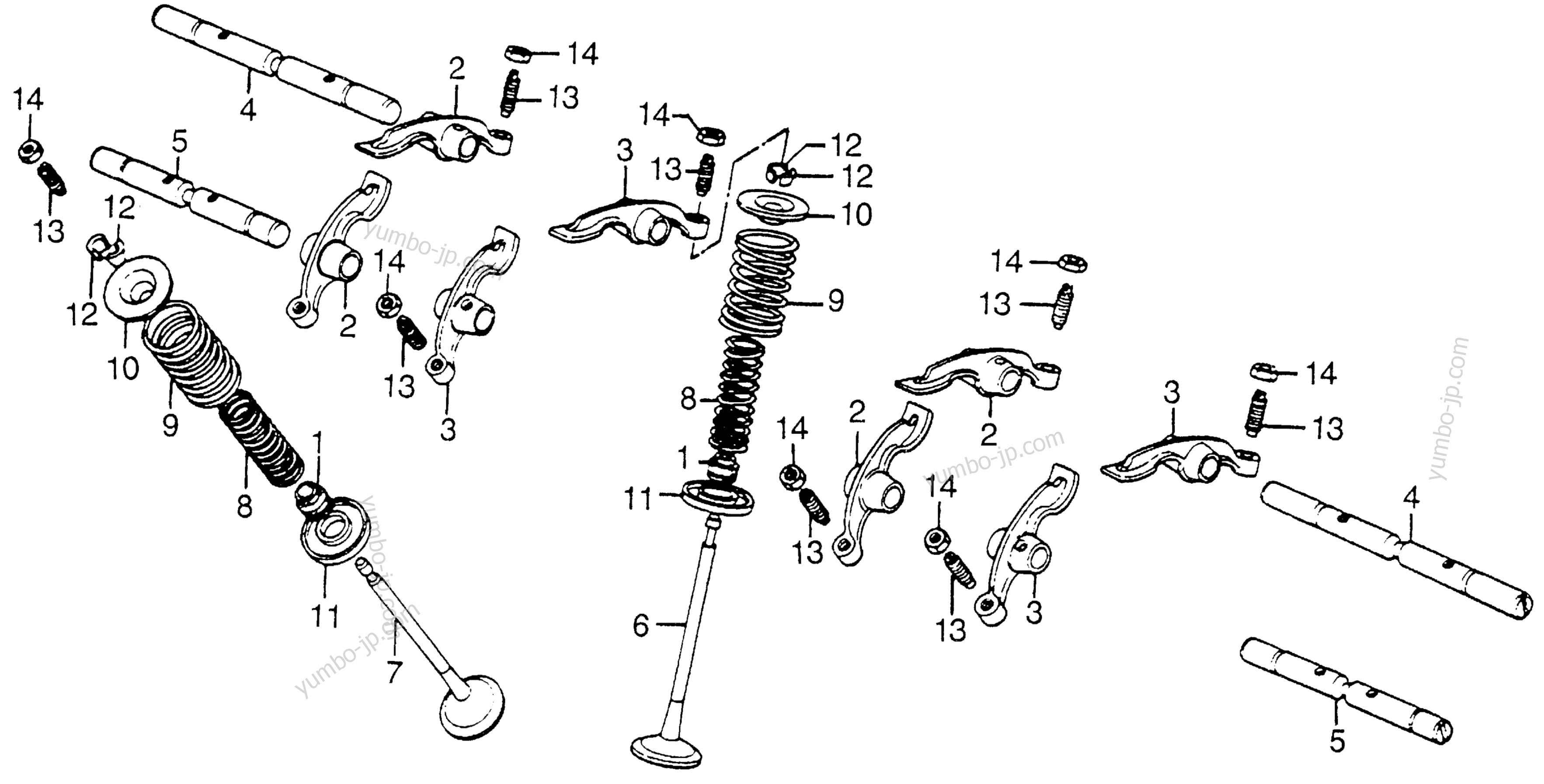 VALVE / ROCKER ARM for motorcycles HONDA CB750A A 1977 year