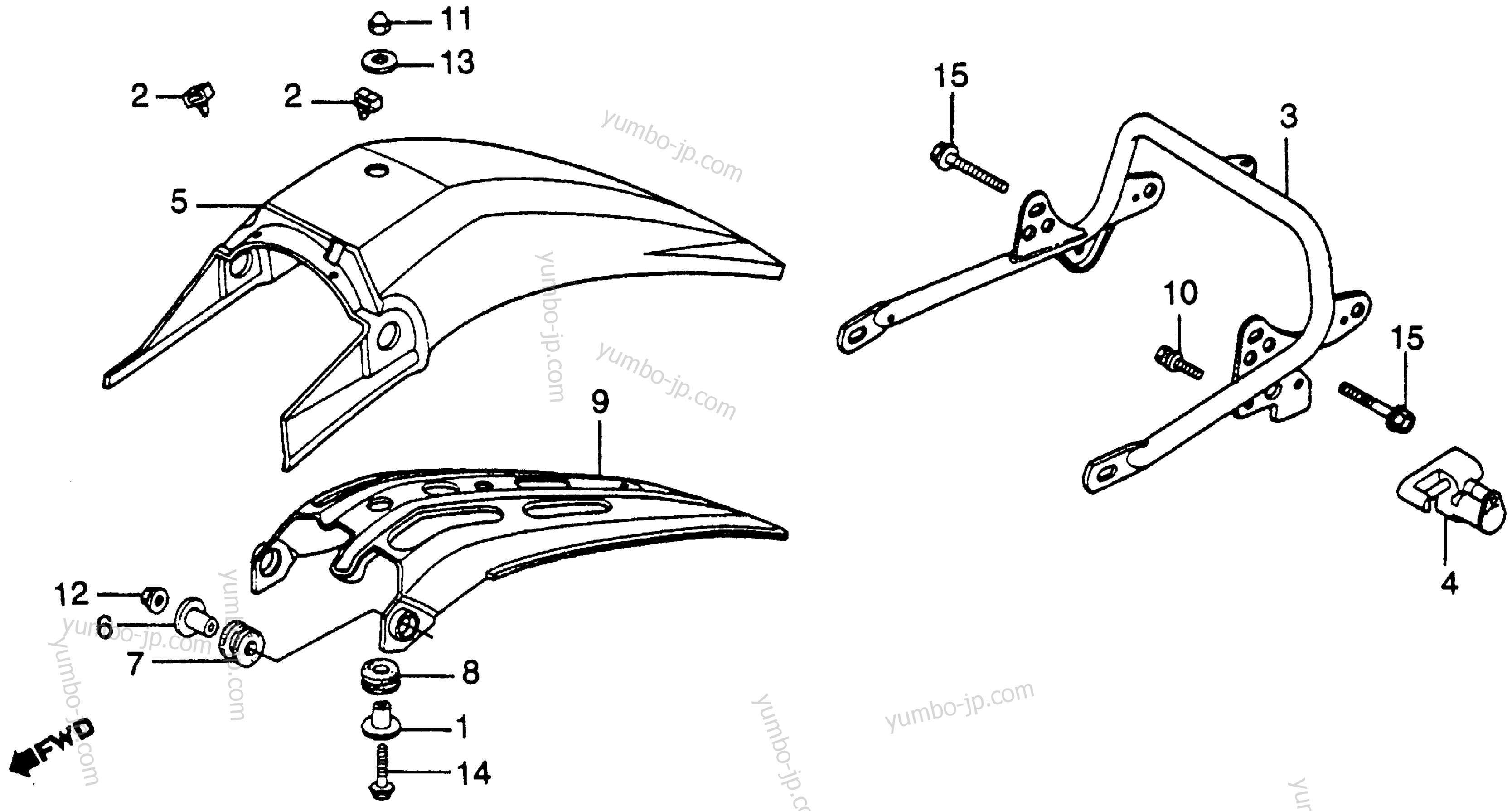 REAR FENDER for motorcycles HONDA XL500R A 1982 year