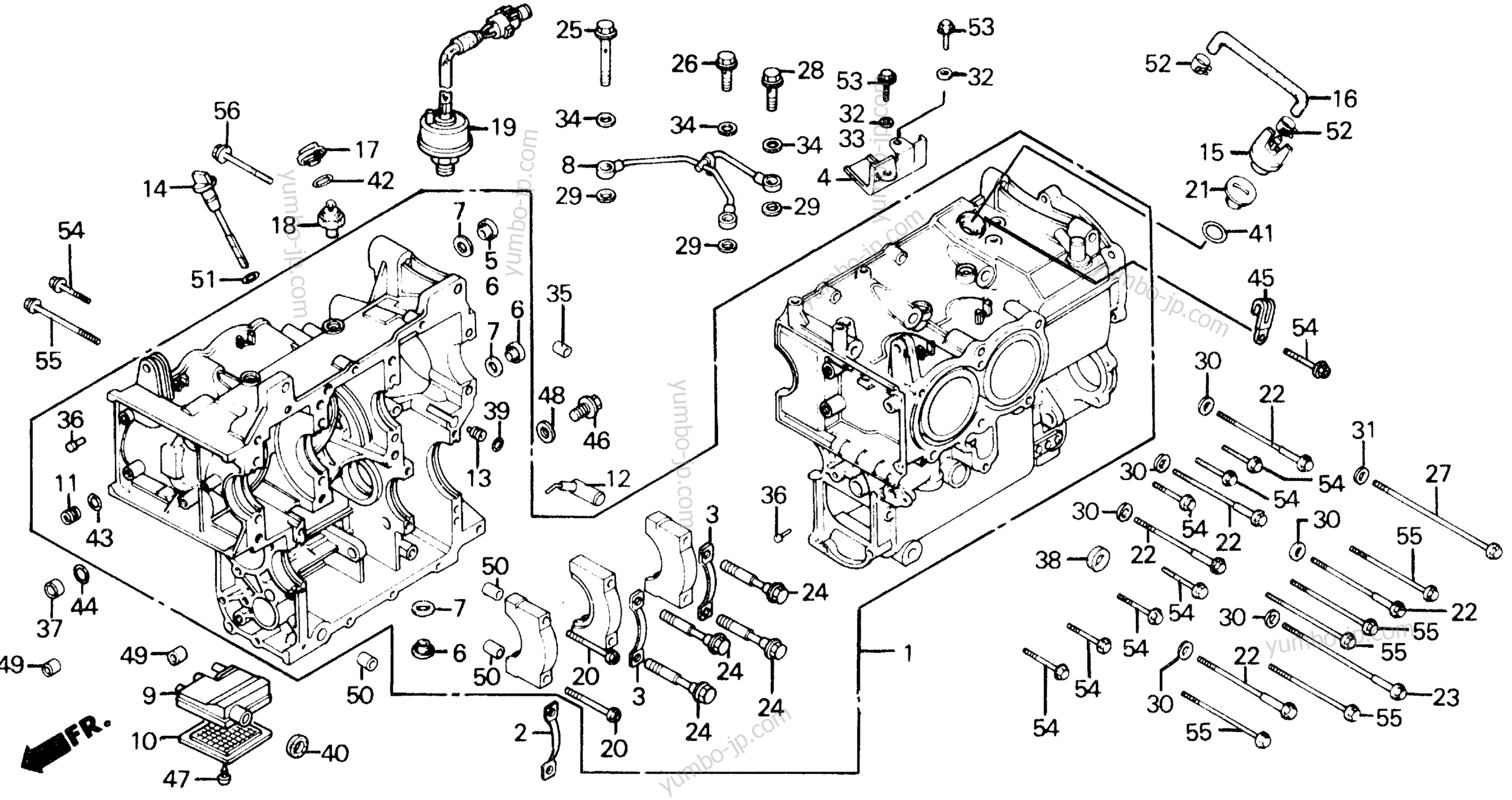 CYLINDER BLOCK for motorcycles HONDA GL1200A A 1987 year