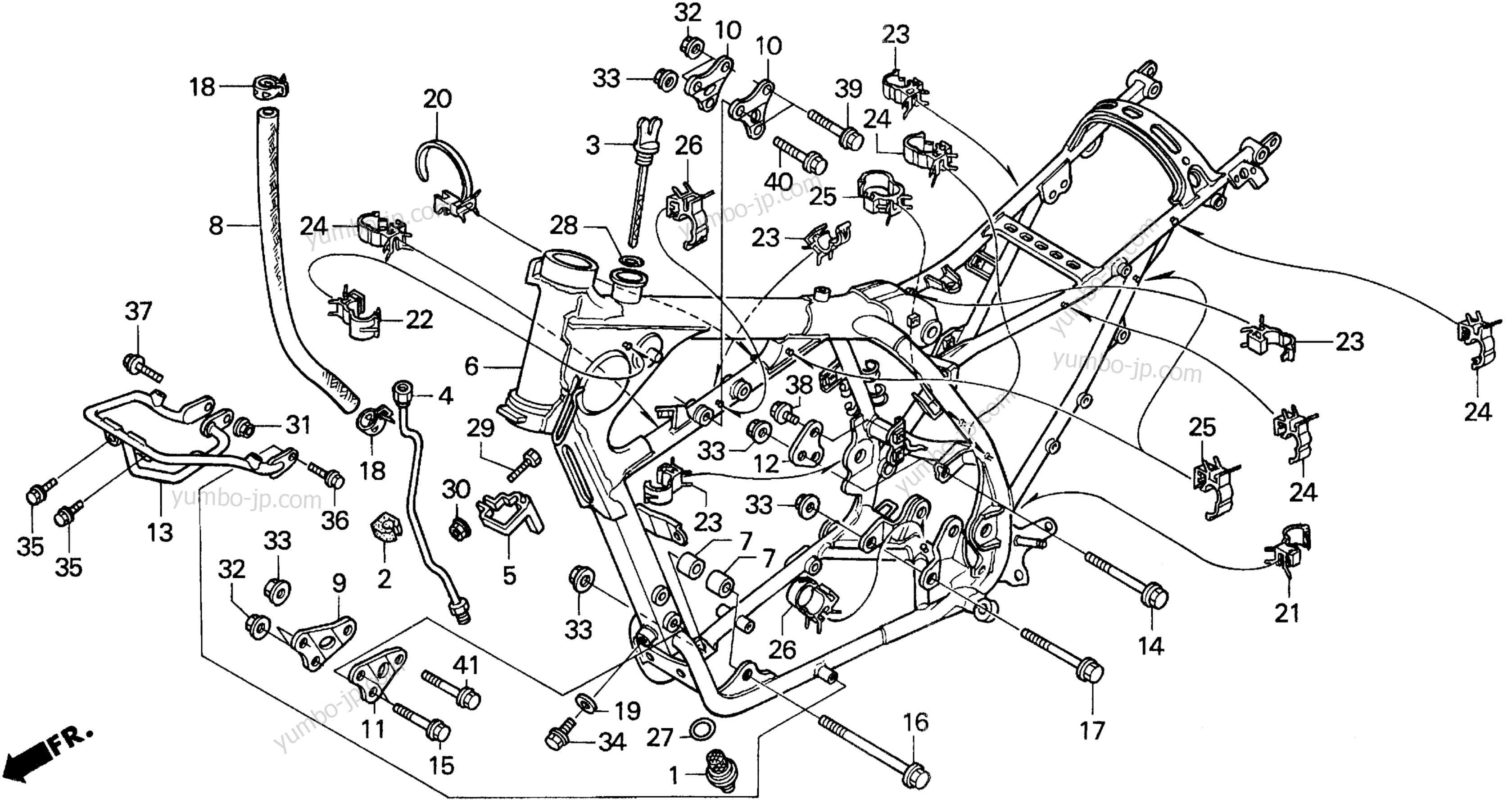 FRAME for motorcycles HONDA XR650L A 1996 year